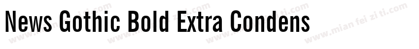 News Gothic Bold Extra Condensed字体转换